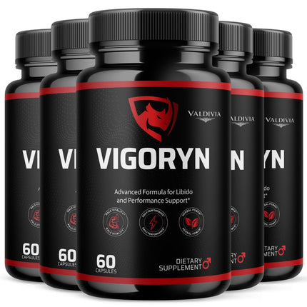 Valdivia (5 Pack) Vigoryn Capsules - Official Vigoryn Supplement, Premium Formula, Natural Vitamins for Health & Wellness - 300 Capsules for 5 Months