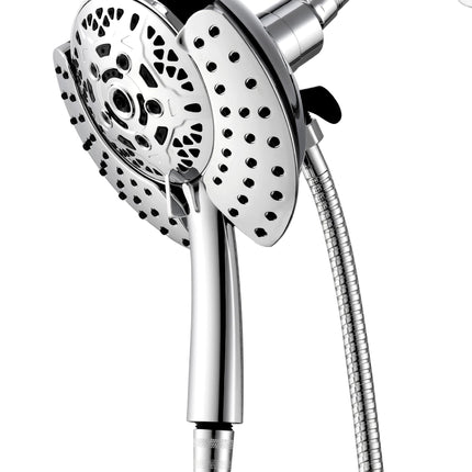 Shower Head with Handheld High Pressure: INAVAMZ Hand Held Shower Head & Rain Shower Head 2-IN-1 Shower Head with 59" Rotatable Stainless Steel Hose, Shower Trim Systems