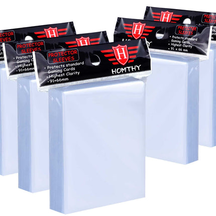 500 Counts Card Sleeves for Trading Cards, Soft Penny Card Sleeves Clear Plastic Card Protectors Fit for Baseball Card, Sports Cards, MTG Game Card Standard Cards