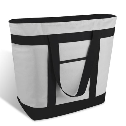 mosago Commercial Insulated Food Delivery Bag 39L, Grocery Tote Bag, Grey