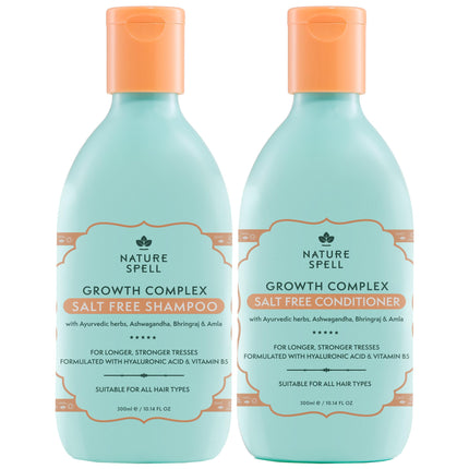 Nature Spell Hair Growth Shampoo and Conditioner Set, Improve Hair Strength & Shine, 10.14 Fl Oz x2