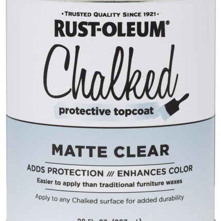 Rust-Oleum 287722 Chalked Ultra Matte Interior Paint, 30 oz, Matte Clear Topcoat
