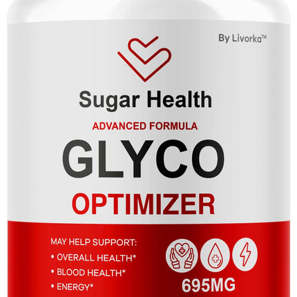 SugarHealth Glyco Optimizer - Official SugarHealthy Premium Supplement Pills, All Natural SugarHealth Advanced Formula Glyco Support Wellness & Overal Health Review, 60 Capsules for 1 Month