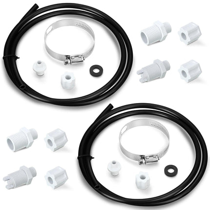 Tondiamo 2 Sets Offline Chlorinator Feeder Replacement Parts Kit Compatible with Cl220 Cl200 - with Saddle Clamp, Hose Tubing, Check Valve & Inlet Coupling for Easy DIY Repair