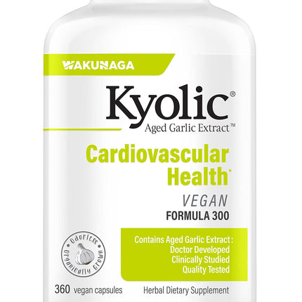 Kyolic Aged Garlic Extract Formula 300, Cardiovascular Health*, Vegan, 360 Capsules