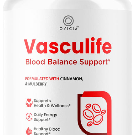 Vasculife Capsules - Official Vascu Life Support Pills Advanced Formula with All Natural Ingredients, Premium Maximum Strength for Wellness & Overall Health Support, 60 Capsules for 1 Month