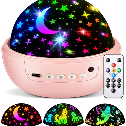Star Projector for Kids, 3 Films+93 Colors Kids Projector Night Light