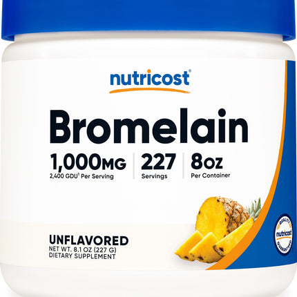 Nutricost Bromelain Powder 8 OZ - Non-GMO, Vegetarian, Gluten Free