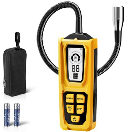 Natural Gas Leak Inspection Tool - Handheld Combustible Gas Sniffer with 11-Inch Gooseneck Propane Leak Tester with 3-Mode Indication, Gas Sniffer for Methane, Propane, LPG