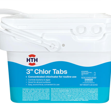 HTH 42064 Swimming Pool Care 3" Chlorine Shock Individually Wrapped Tablets, 5lb