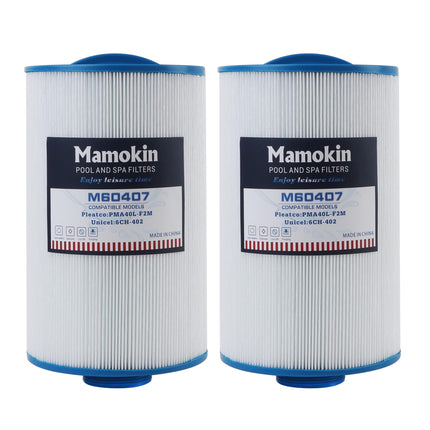 Mamokin Spa Filter 6CH-402 Replaces PMA40L-F2M, Master Spas Twilight X268365, X268543, X268511, X268514, Unicel 6CH-402, Filbur FC-0317, 2" Male Thread/MPT Hot Tub Filter 2PACK