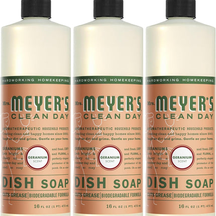 Mrs. MEYER'S MMCD LiqDish Geranium SIPP 16oz/3 US