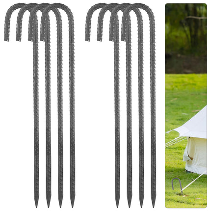 Alffun 16 Inch Rebar Stakes, 8 Pcs Metal Stakes for Ground