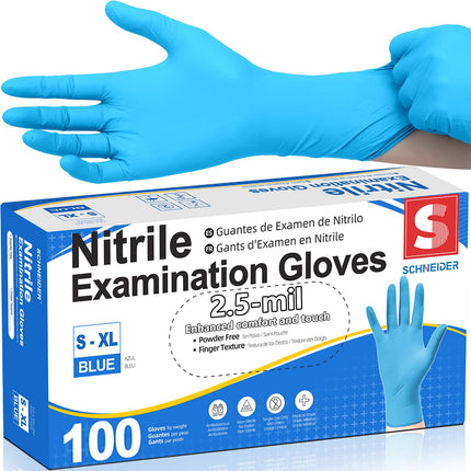 Schneider Medical Exam Glove, Gloves Disposable Latex Free, Powder Free