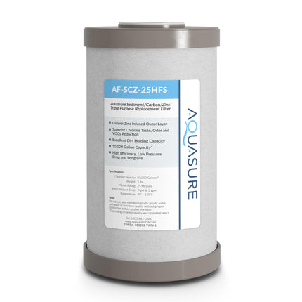 Fortitude V2 Series Sediment/Carbon/Zinc Bacteria Inhibiting Triple Purpose Replacement Filter - Standard (Sediment/Carbon/Zinc, Standard)
