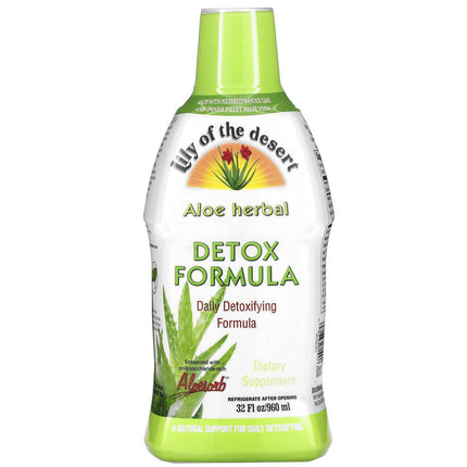 Lily Of The Desert Detox Formula – Aloe Vera and Trusted Herbs for Urinary Tract, Gallbladder, and Liver Support, 32 Oz,1