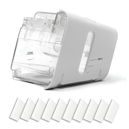 Resvent CPAP Water Chamber, Resvent CPAP Supplies, Replacement CPAP Humidifier Compatible with Resvent iBreeze CPAP Machine, Same Quality As OEM, with 10-Pack Resvent CPAP Filters