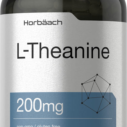 Horbäach L Theanine | 200mg | 400 Capsules | Value Size | Non-GMO, Gluten Free Supplement