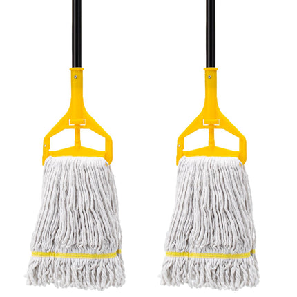 KeFanta 2 Pack Commercial Mop Heavy Duty,Industrial String Cotton Wet Mops