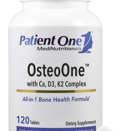 Patient One OsteoOne | Supplement to Support Bone Health and Calcium Absorption* | with Calcium, Vitamins D3 and K2 and More | 120 Tablets