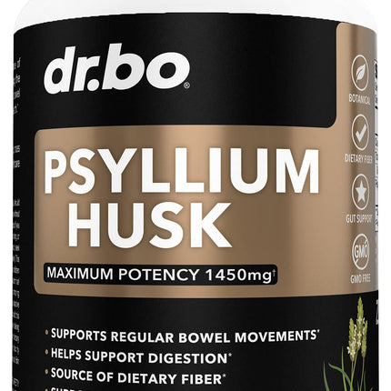Psyllium Husk Capsule Fiber Supplement - Natural Powder Capsules for Constipation Relief for Adults - Nutritional Soluble Fiber Pills & Daily Regularity Support - Bulk Seed Husks Digestion Supplements