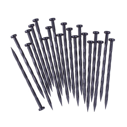 100PCS Spiral Landscape Anchoring Spikes, 8 Inch Landscape Spikes, Nylon Landscape Anchoring Spike for Garden Lawn Yard, Paver,Weed Barrier, Artificial Turf (8in - 100 Count)