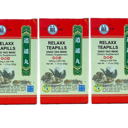 Relaxx Extract Teapill, Xiao Yao Wan Extra Concentrated (200 Pills) - 3 Bottles