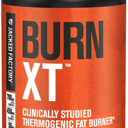 Jacked Factory Burn-XT Clinically Studied Fat Burner & Weight Loss Supplement - Appetite Suppressant & Energy Booster - with Acetyl L-Carnitine, Green Tea Extract and More - 120 Natural Diet Pills