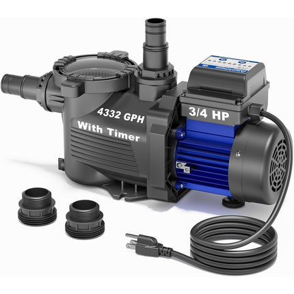 Aquastrong In/Above Ground Pool Pump High Flow Self Primming Swimming Pool Pump,