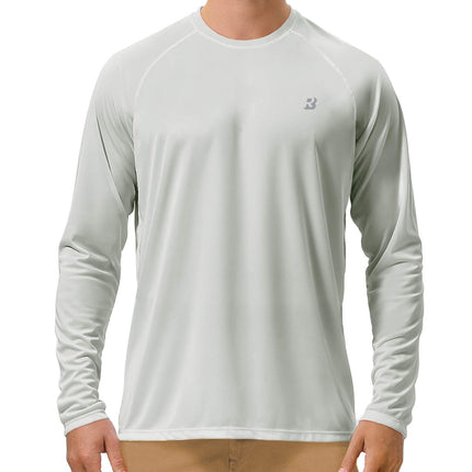 Roadbox Mens UPF 50+ UV Sun Protection Shirts Outdoor Long Sleeve SPF Diving Rash Guard for Fishing Hiking Swimming