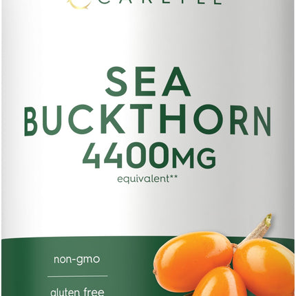 Carlyle Sea Buckthorn Oil Capsules | 200 Softgels | Non-GMO, Gluten Free | Sea Buckthorn Berry Oil Supplement