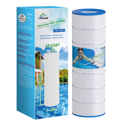 CC150 Pool Filter Replaces Pentair Clean and Clear 150, CCRP150, PAP150, PAP150-4, Ultral-C4, PP-C4, Unicel C-9415, R173216, 59054300, Filbur FC-0687, 160317, 160355, 160352, L x OD: 31 1/8" x10 1/16"