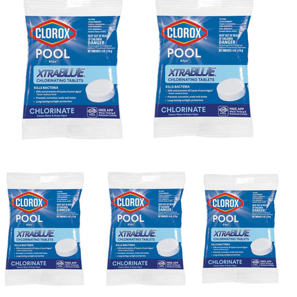 Clorox Pool&Spa 24201CLX XtraBlue 3" Long Lasting Chlorinating Tablets (5 Count)