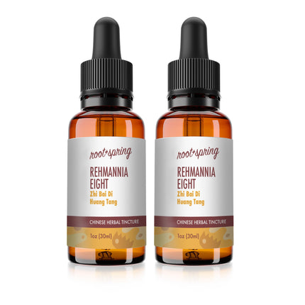 root + spring Rehmannia Eight - Zhi Bai Di Huang Tang - Herbal Tincture (Liquid Extract) - Zhi Bai Di Huang Wan Concentrate with Dropper - Natural TCM Herb Blend Supplement 1 oz (Pack of 2)