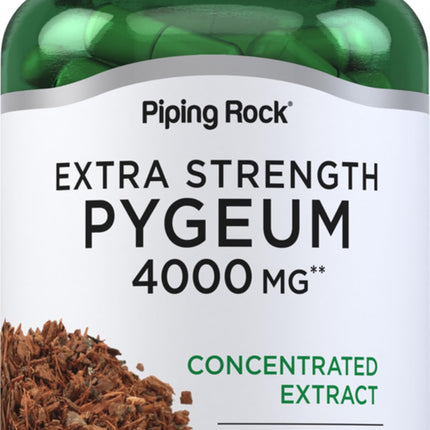 Piping Rock Pygeum Supplement | 200 Capsules | Extra Strength | for Men and Women | Pygeum Africanum Bark Extract | Non-GMO, Gluten Free