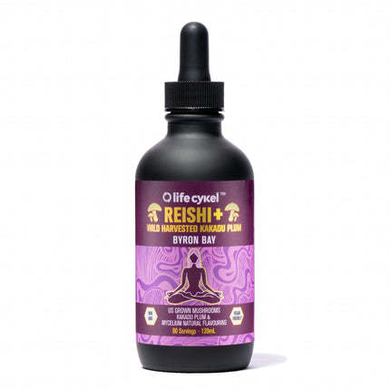 Life Cykel - Reishi Mushroom Extract with Wild Kakadu Plum - Potent Immune & Sleep Support Supplement, Vitamin-C Rich Adaptogen Mushroom Drops - 4 Fl Oz