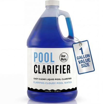 Pool Clarifier, Pool Water Clarifier, Flocculant for Pool, Cloudy Water Treatment for Above Ground & Inground Pools, Chlorine & Saltwater Compatible Pool Chemicals, 1 Gallon – Clear Works