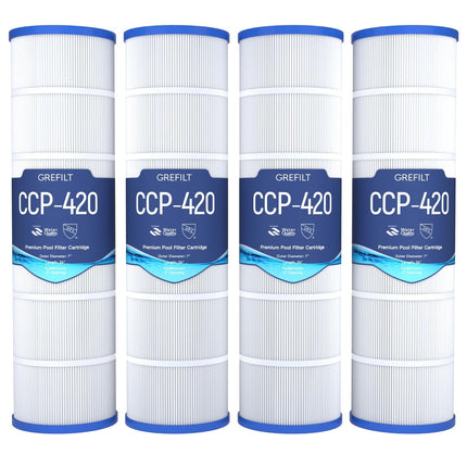 Grefilt CCP420 Pool Filter Cartridges, Compatible with Pentair Clean & Clear Plus 420, Replaces Pentair R173576, Pleatco PCC105-PAK4, 4-Pack, 420 sq.ft