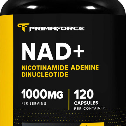 Primaforce NAD+ Nicotinamide Supplement (1000 mg) 120 Capsules - Nicotinamide Adenine Dinucleotide, 60 Servings
