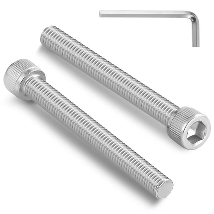 BNUOK 60pcs M3 x 60mm Hex Socket Head Cap Screws Bolts, 304 Stainless Steel 18-8, Allen Socket Drive,Bright Finish, Full Threads,with Hex Spanner