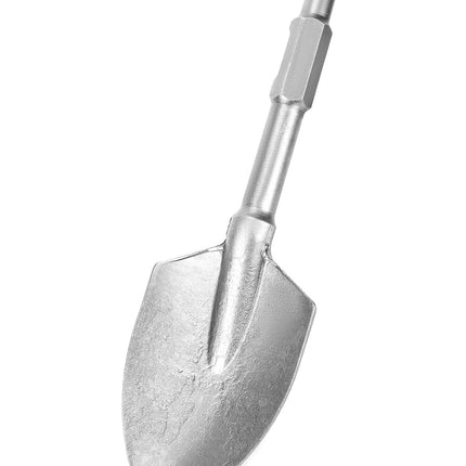 QWORK 17.3 Inch 15/16" Hex Shank Alloy Steel Scoop Shovel Bit – Fits Hex Jack Hammers for Soil, Clay & Frozen Ground Work