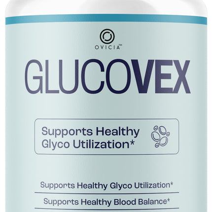 Glucovex Supplement Capsules - Official Glucovex Support Premium Pills Advanced Formula with All Natural Ingredients, Maximum Strength for Wellness & Overall Health, 60 Capsules for 1 Month