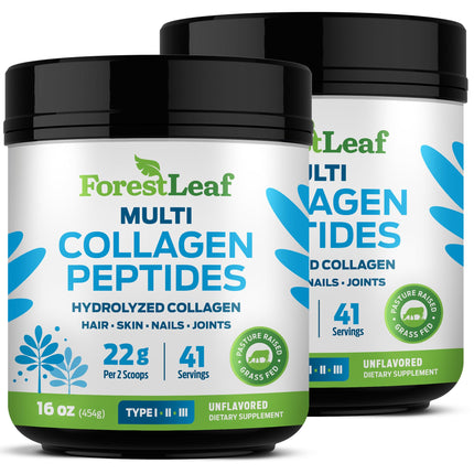 Collagen Peptides Powder Unflavored - Hydrolyzed Collagen Protein Powder Type 1, 2 & 3 - Grass Fed Keto Collagen Powder for Women & Men - Vital Hair, Skin, Nails, Joints, Recovery, 11g Per Serving