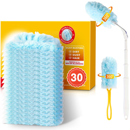 Duster Refills for Swiffer Duster with 3ft Extension Pole & Short Grip 30ct