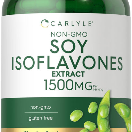 Carlyle Soy Isoflavones for Women and Men | 200 Capsules | Non-GMO, Gluten Free Extract Supplement
