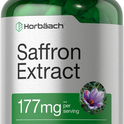 Horbäach Saffron Extract Supplement | 200 Capsules | Traditional Herbal Formula for Women & Men | Non-GMO & Gluten Free