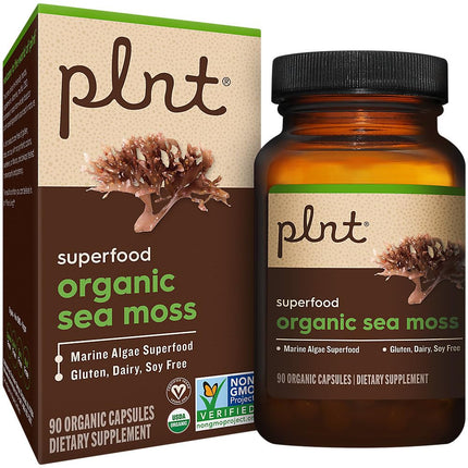 plnt Organic Sea Moss a Marine Algae Superfood a 900 MG Organic Irish Moss (90 Capsules)