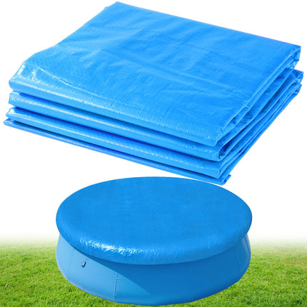 10FT Round Inflatable Above Ground Pool Cover，Round Pool Cover with Drawstring Design for Easy Installation,Solar Covers for Outdoor Inflatable Swimming Pools,Prevent Leaves, Debris and Dust