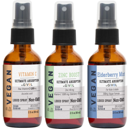 Liquid Vitamins (Pack of 3) Daily Multivitamin - Energy & Overall Wellness - Easy-to-Take Vitamins for Adults – Non-GMO Gluten-Free - 3 Bottles - 240 Days Supply - Trio Bundle