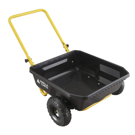 Gorilla Carts Poly Dump Cart, 2-Wheel Garden Wagon, 4 Cu Ft, 300lb Capacity